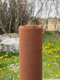 Chocolate and Orange Herringbone Harris Tweed