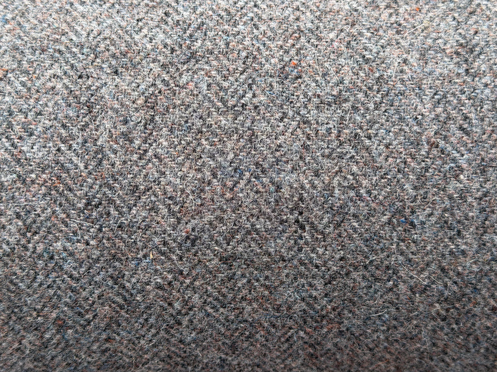 Light Grey and Blue Herringbone Harris Tweed