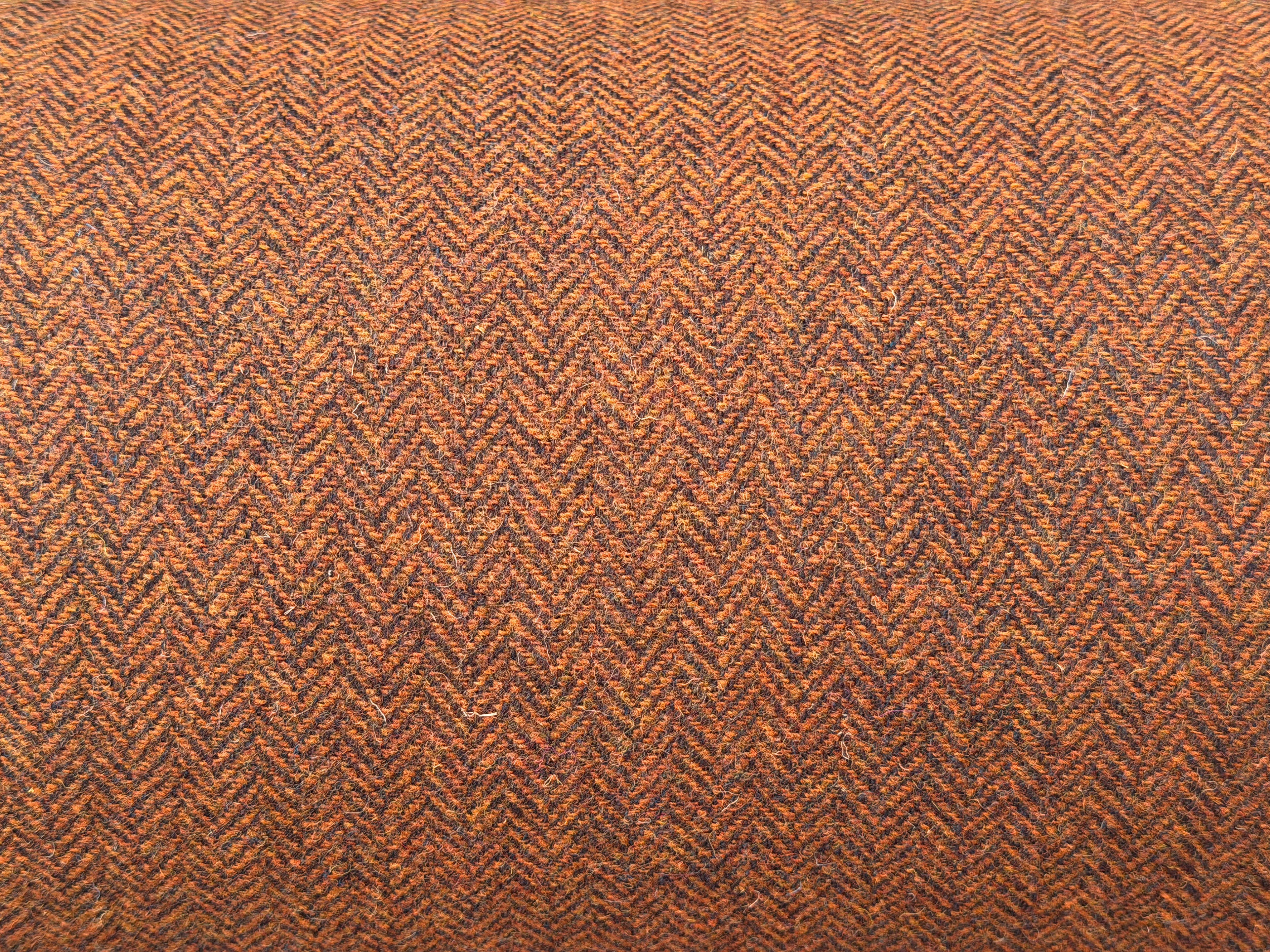 Chocolate and Orange Herringbone