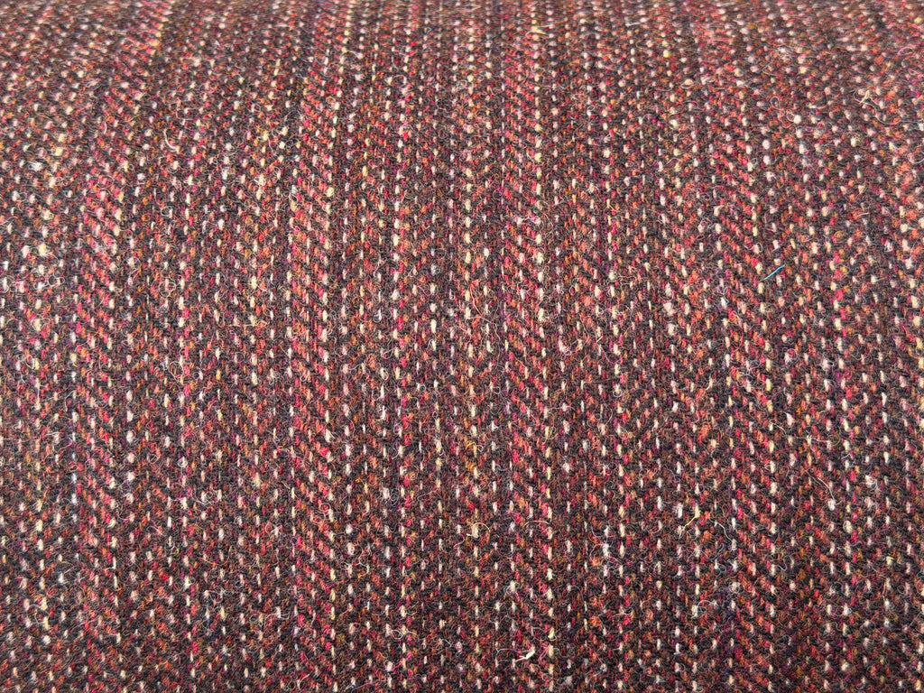Brown Multi Stripe Herringbone Harris Tweed
