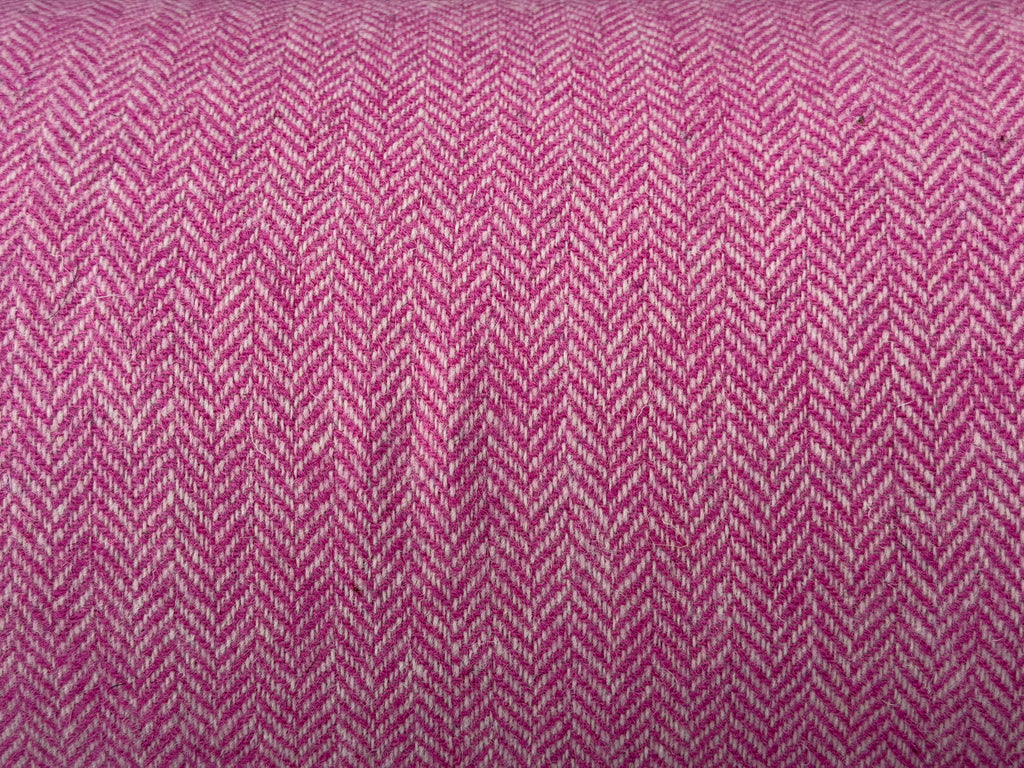 Pink and White Herringbone