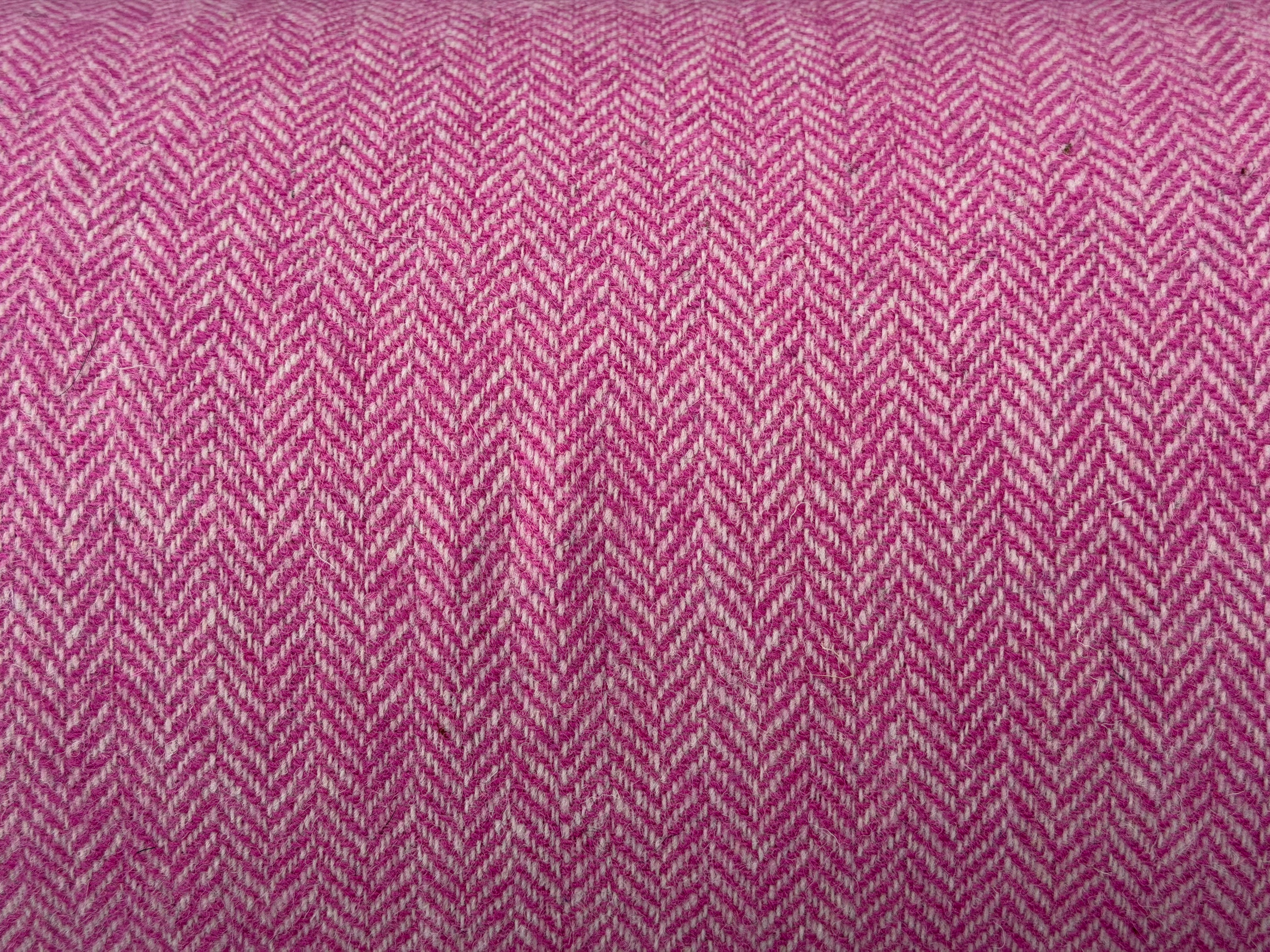 Pink and White Herringbone